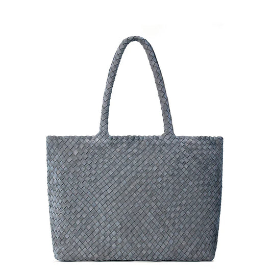 Hand-woven suede tote/shoulder bag