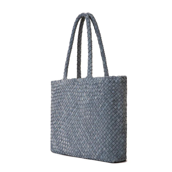Hand-woven suede tote/shoulder bag