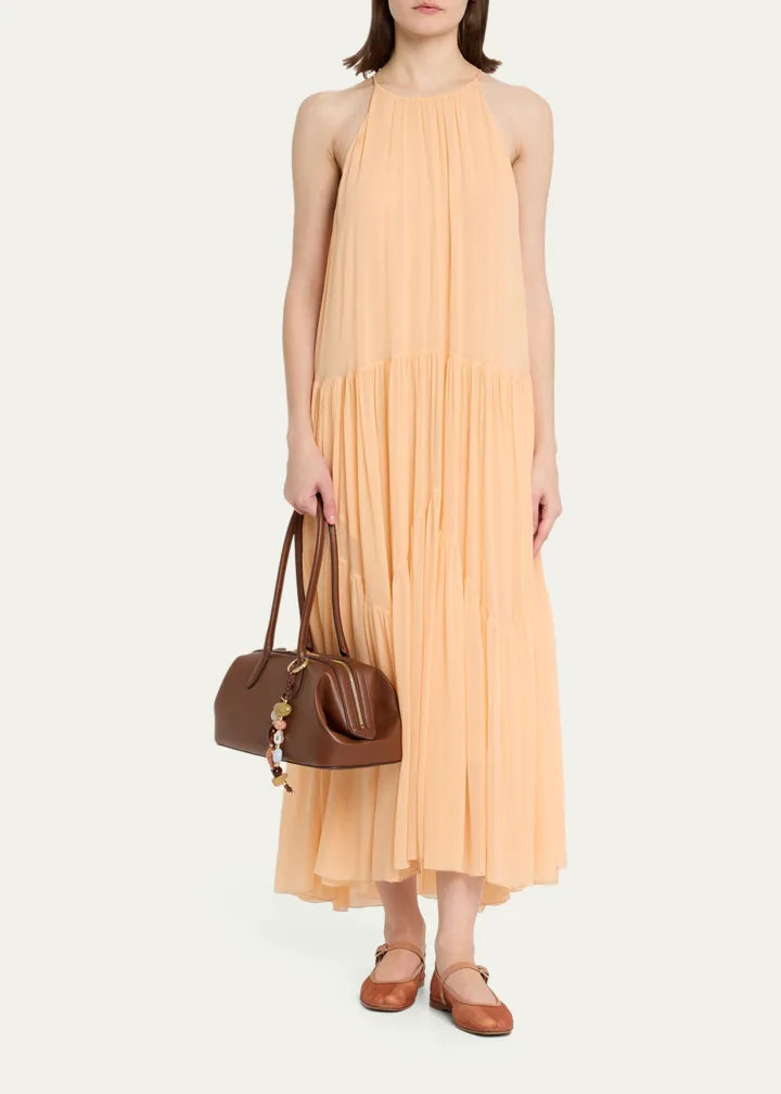 mooth leather east-west satchel shoulder bag