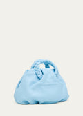 Ruched lambskin convertible top-handle/crossbody bag