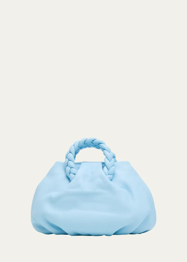 Ruched lambskin convertible top-handle/crossbody bag