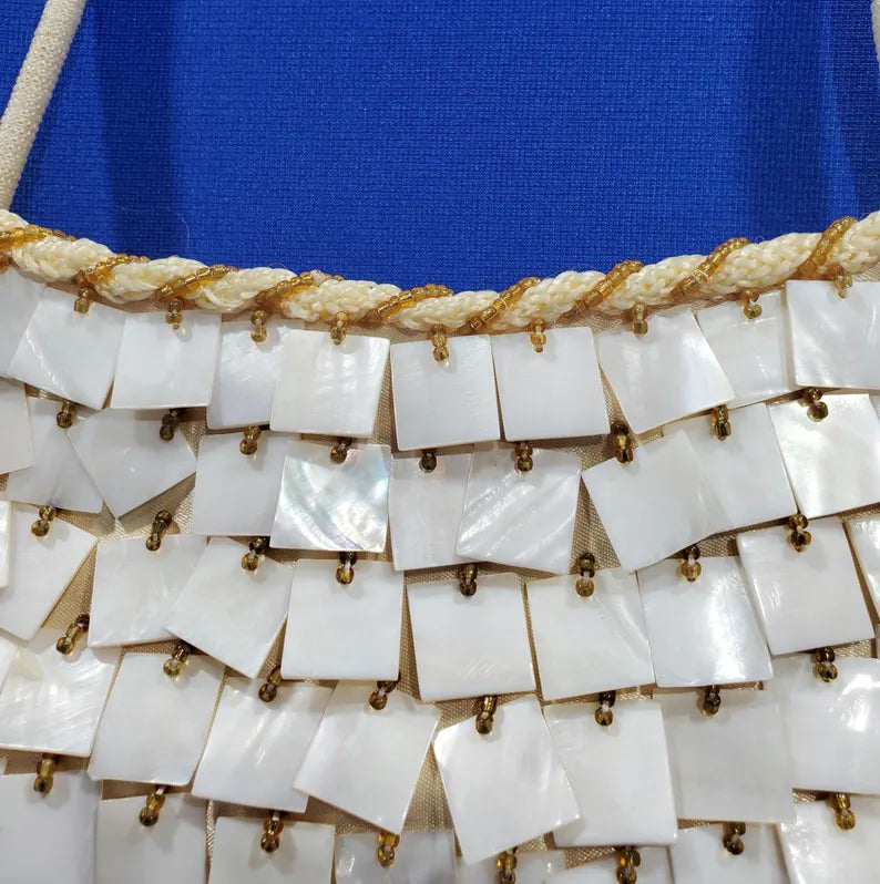 Mother-of-pearl embellished shoulder bag